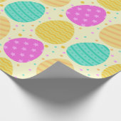 かわいく多彩なイースターエッグパターン ラッピングペーパー (角)