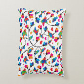 かわいく多彩なオウムの鳥 アクセントクッション (裏面(縦))