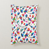 かわいく多彩なオウムの鳥 アクセントクッション (正面(垂直))