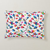 かわいく多彩なオウムの鳥 アクセントクッション (裏面)
