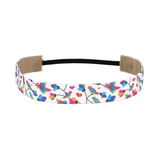かわいく多彩なオウムの鳥 アスレチックヘッドバンド (正面)
