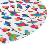 かわいく多彩なオウムの鳥 カッティングボード (角)
