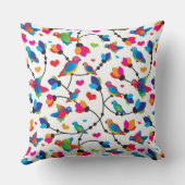 かわいく多彩なオウムの鳥 クッション (裏面)