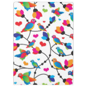 かわいく多彩なオウムの鳥 クリップボード (裏面)