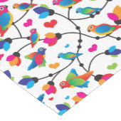 かわいく多彩なオウムの鳥 ショートテーブルランナー (コーナー)