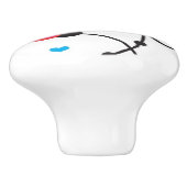 かわいく多彩なオウムの鳥 セラミックノブ (側面)