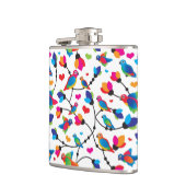 かわいく多彩なオウムの鳥 フラスク (左)