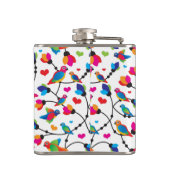 かわいく多彩なオウムの鳥 フラスク (裏面)