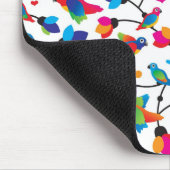 かわいく多彩なオウムの鳥 マウスパッド (コーナー)