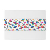 かわいく多彩なオウムの鳥 招待状ベリーバンド (裏面例)