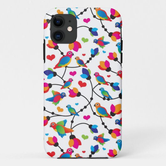 かわいく多彩なオウムの鳥 Case-Mate iPhoneケース (裏面)