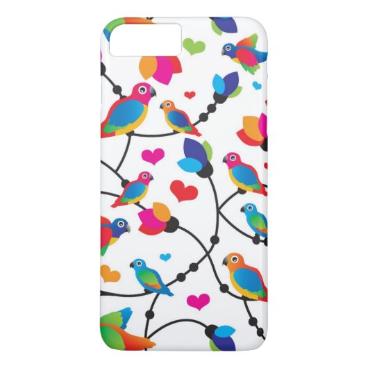 かわいく多彩なオウムの鳥 Case-Mate iPhoneケース (裏面)