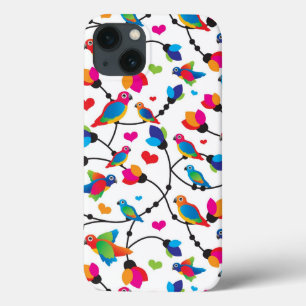 かわいく多彩なオウムの鳥 iPhone 13ケース