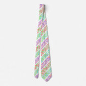 かわいく多彩なパステル調の花は縞で飾ります ネクタイ (裏面)