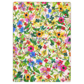 かわいく多彩な春の花柄の花 クリップボード (裏面)