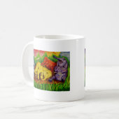 かわいく多彩な象 コーヒーマグカップ (正面左)