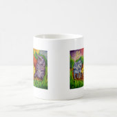 かわいく多彩な象 コーヒーマグカップ (中央)