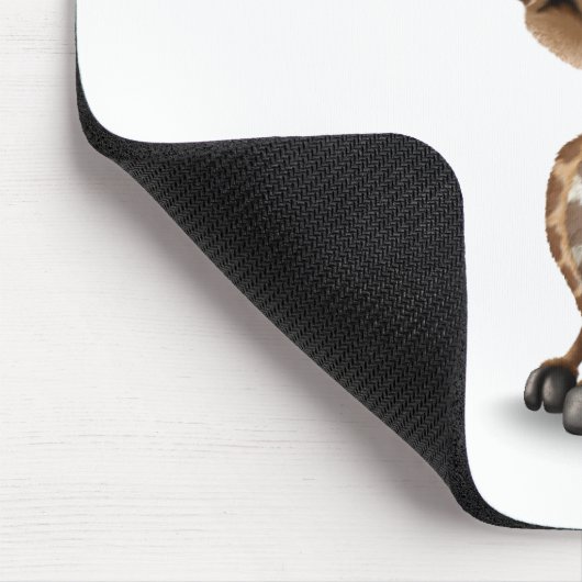 かわいく好奇心が強いベビーのキリンの身に着けているガラス マウスパッド (コーナー)