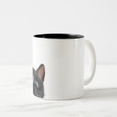 かわいく好奇心が強い猫 ツートーンマグカップ (正面右)