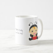 かわいく小さいてんとう虫の女の赤ちゃん コーヒーマグカップ (正面右)