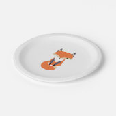 かわいく小さいアカギツネのイラストレーション ペーパープレート (アングル)