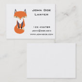 かわいく小さいアカギツネのイラストレーション 名刺 (正面/裏面)