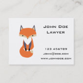 かわいく小さいアカギツネのイラストレーション 名刺 (正面)