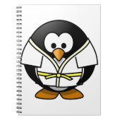 かわいく小さいアニメの柔道のペンギン ノートブック (正面)