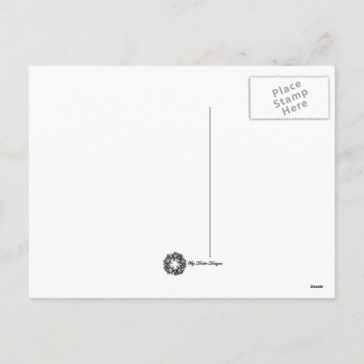 かわいく小さいイースターのウサギが付いている郵便はがき シーズンポストカード (裏面)