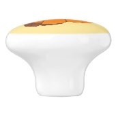 かわいく小さいキツネの監視蝶 セラミックノブ (側面)