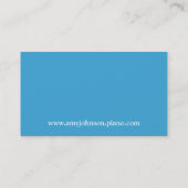 かわいく小さいキツネはピアノの教師の名刺をからかいます 名刺 (裏面)