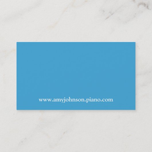 かわいく小さいキツネはピアノの教師の名刺をからかいます 名刺 (裏面)