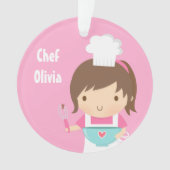 かわいく小さいシェフのパン屋の女の子部屋の装飾 オーナメント (正面)