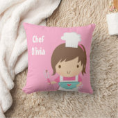 かわいく小さいシェフのパン屋の女の子部屋の装飾 クッション (ブランケット)