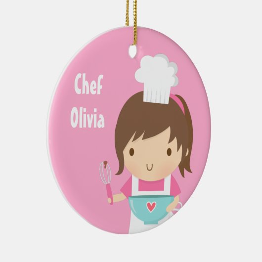かわいく小さいシェフのパン屋の女の子部屋の装飾 セラミックオーナメント (右)