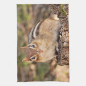 かわいく小さいシマリス キッチンタオル (縦)