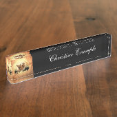 かわいく小さいチワワ デスクネームプレート (側面)