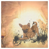 かわいく小さいチワワ ファブリック (クローズアップ)