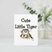 かわいく小さいトラのTシャツおよびギフト ポストカード (スタンド正面)