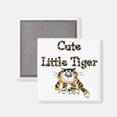 かわいく小さいトラのTシャツおよびギフト マグネット (正面/裏面)