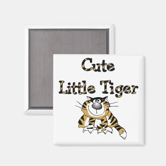 かわいく小さいトラのTシャツおよびギフト マグネット (正面/裏面)