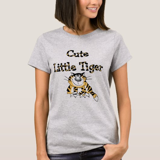 かわいく小さいトラのTシャツおよびギフト Tシャツ (正面)