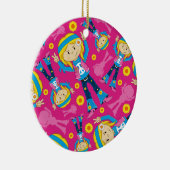 かわいく小さいヒッピーの女の子 セラミックオーナメント (右)