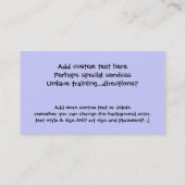 かわいく小さいベビーのカスタムな名刺 名刺 (裏面)