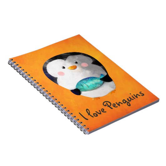 かわいく小さいペンギン ノートブック (右側)