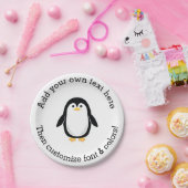 かわいく小さいペンギン ペーパープレート (パーティー)