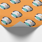 かわいく小さいペンギン ラッピングペーパー (角)