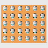 かわいく小さいペンギン ラッピングペーパー (フラット)