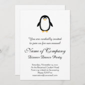 かわいく小さいペンギン 招待状 (正面/裏面)