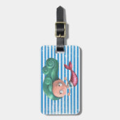 かわいく小さい人魚 ラゲッジタグ (正面縦)